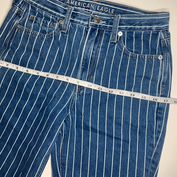 American Eagle blue and white striped jeans Mom Jeans American Eagle Outfitters - Picture 5 of 12